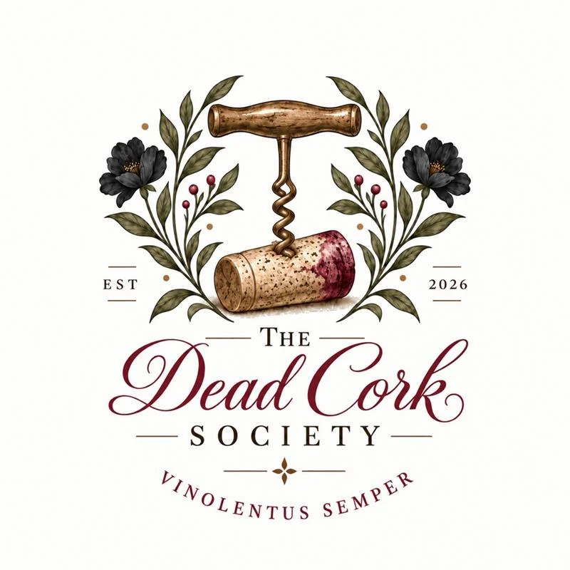 The Dead Cork Society crest. Est. 2026. Vinolentus Semper.